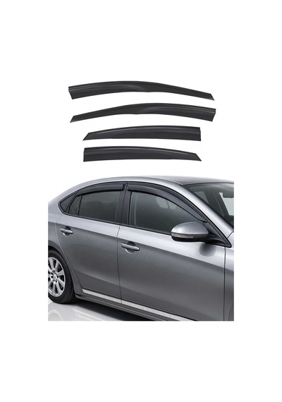 Hyundai Elantra Sedan 2011-2017 Uyumlu Araca Özel Sport Style Akrilik Cam Rüzgarlığı Koyu 4 Parça