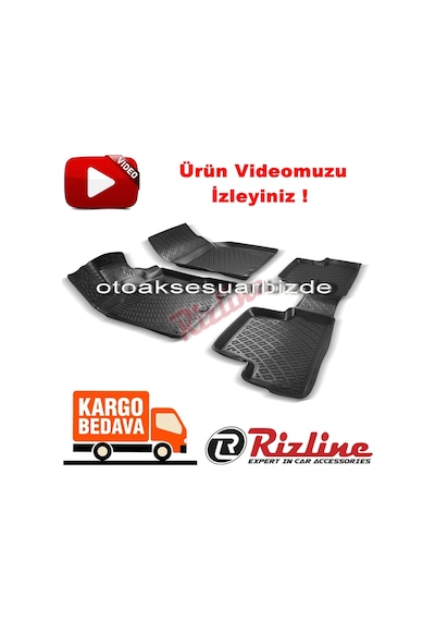 Nissan Qashqai 3D Paspas Havuzlu Siyah 2014-2019 Arası Rizline