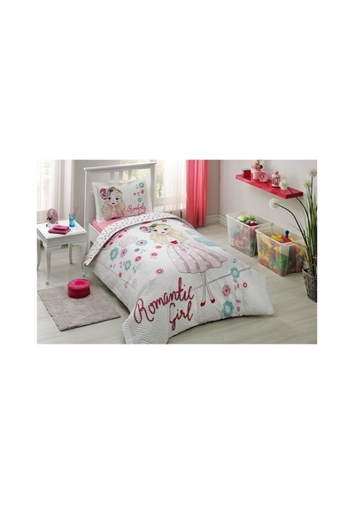 Özdilek Romantıc Girl Kapıtone Set Tek Kişilik Nevresim Takımı Çok Renkli