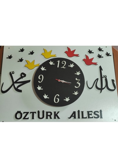Duvar Saat Seti Kişiye Özel Salon//iş Yeri İçin Çok Şık 60 120