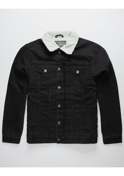 Oliggopol Slim Fit Içi Full Kürklü Erkek Kot Ceket Mont(300903773)