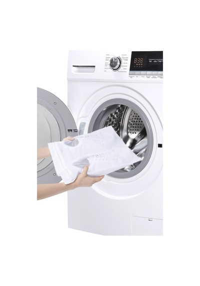 Beyaz Fermuarlı Ayakkabı Çamaşır Yıkama Filesi Torbası 35x40 Tr Beyaz Diğer