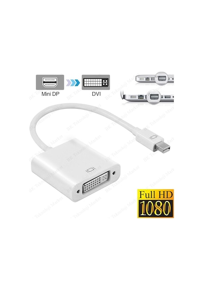 Mini Display Port (Thunderbolt) To Dvı (24+5) Dönüştürücü