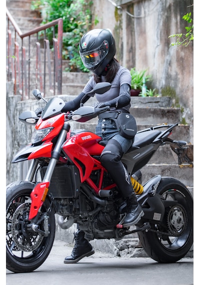 Rockbros Sert Kabuk Reflektörlü Motosiklet Bacak & Göğüs Çantası Siyah