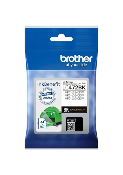 Brother Lc472bk Black Siyah 550 Sayfa Kartuş Mfc-j2340-j3540-j3940 Kdo