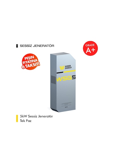 5kW LiFePO4 Lityum Demir Fosfat Tek Faz Sessiz Jeneratör