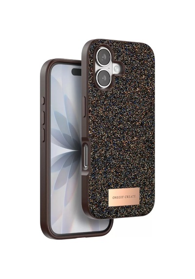 Onegif Apple İphone 17 Bright Simli Kapak - Gold Altın