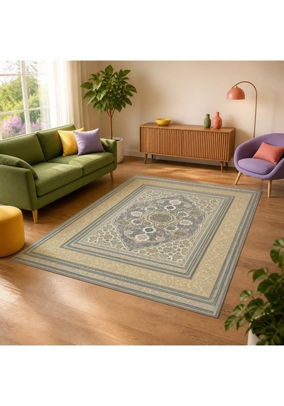Kartela Halı Vina Halı Jüt Taban Dokuma Halı Açık Gri - 200 X 300 Cm