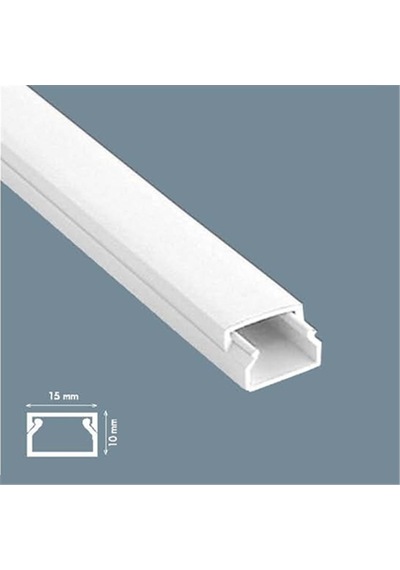 15x10 Mm Yapışkanlı Kablo Kanalı 9 Metre
