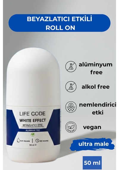 Alüminyumsuz Beyazlatıcı Etkili Roll On 50 Ml Ultra Male