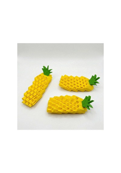 3d Baskılı Pixel Pineapple Fidget Stres Oyuncağı - Geometrik Ananas Figürü