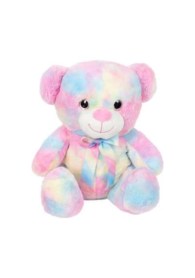 Mey İthalat Gökkuşağı Renkli Peluş Ayı 45 Cm