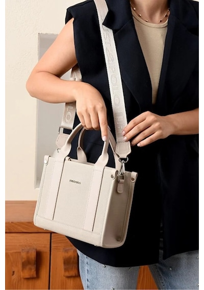 Just Polo Kadın Yeni Sezon Orta Boy Şık El Ve Omuz Çantası Shoulder Bag Krem