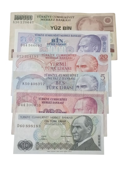 6. 7. Emisyon Kağıt Koleksiyon Para. Antikalar Hobi Hediye Darpane Türk Lirası Kol202