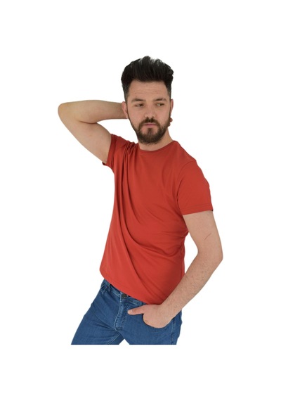 Erkek Sıfır Yaka Tişört Penye Bgl-st02799 001