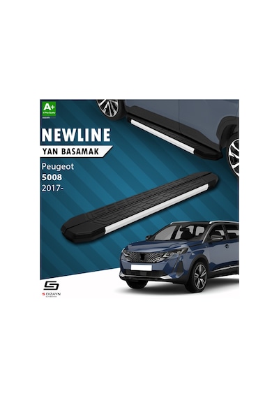 S-dizayn Peugeot 5008 2 Newline Aluminyum Yan Basamak 203 Cm 2017