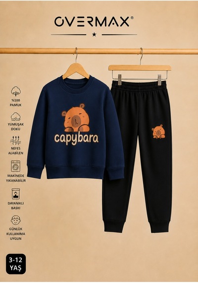 Overmax Capybara Baskılı Unisex Tasarım Çocuk Eşofman Takımı 3-12 Yaş Lacivert Üst- Siyah Alt - 916006437 Lacivert Üst- Siyah Alt Overmax Capybara Baskılı Unisex Tasarım Çocuk Eşofman Takımı 3-12 Yaş Lacivert Üst- Siyah Alt - 916006437 Lacivert Üst- Siyah Alt