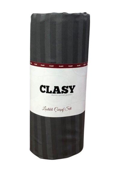 Clasy %100 Pamuk Saten Çift Kişilik Lastikli Çarşaf + 2 Adet Yastık Kılıfı 180 x 200