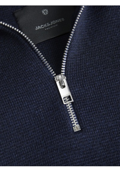 Jack&jones Jprblamılano Stıtch Knıt Half Zıp Sn Lacivert