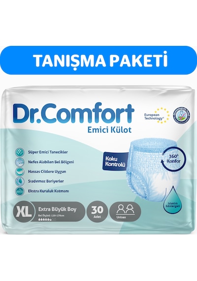 Dr.Comfort Külotlu Yetişkin Hasta Bezi XL 30'lu