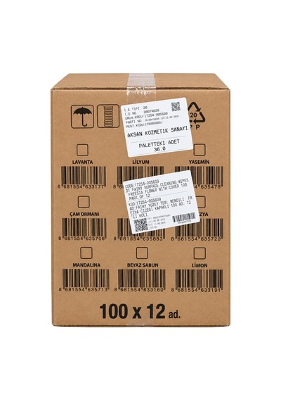 Fairy Yüzey Temizlik Havlusu Frezya Çiçeği Kokulu 100'lü 12'li Paket 12'li Set