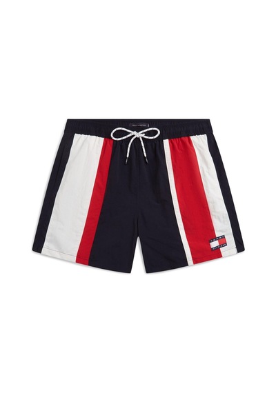 Tommy Hilfiger Orta Boy Cut&sew İpli Lacivert Yüzme Şortu-13048 Lacivert