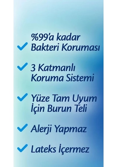 Goodcare Meltblownlu 3 Katlı Cerrahi Maske 24 x 10'lu Paket Beyaz