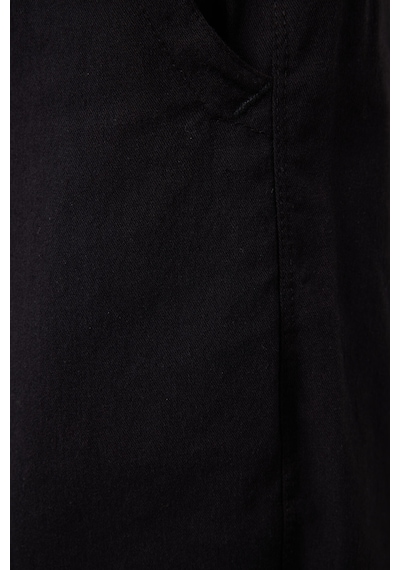 Tommylife Siyah Standart Fit Dokuma Hafif Esnek Chino Erkek Şort - 81293 Siyah