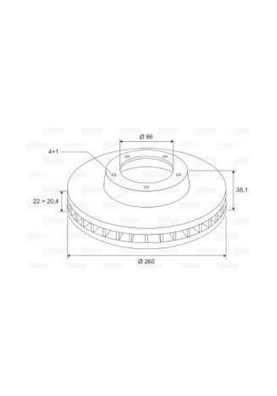 VALEO 186119 Fren Diski Ön Bmw 3 E30 Bmw Z1 Havalı 260Mm