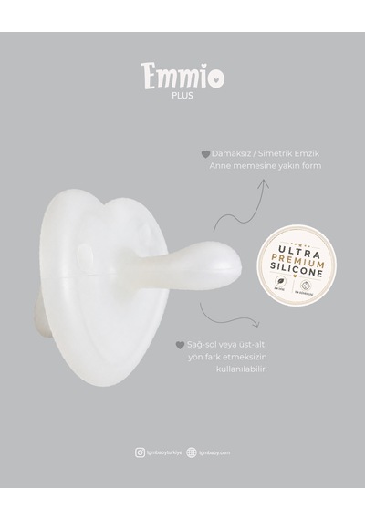 Tgm Baby Ultra Premium Silikon Kalpli Emzik Plus Beyaz - Krem