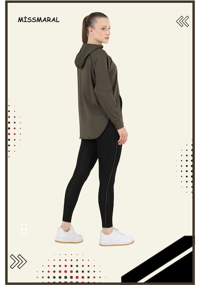 Kadın Taytlı Takım Spor Tunik & Tayt Dalgıç Kumaş Sports And Casual Haki 3060 Haki / Siyah