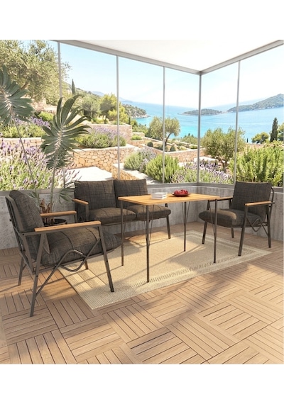 Doruk Home Balkon, Bahçe, Cafe, Metal Koltuk Takımı, Bahçe Takımı , Çay Seti, 2 1 1 Masa Antrasit Doruk Home Balkon, Bahçe, Cafe, Metal Koltuk Takımı, Bahçe Takımı , Çay Seti, 2 1 1 Masa Antrasit