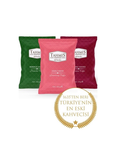 Tahmis Menengiç Osmanlı Dağ Çilekli Aromalı Türk Kahvesi Seti 3 x 100 G
