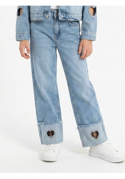Xo Kids Kız Çocuk Jean Pantolon 4-13 Yaş 2692 Mavi