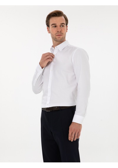 Cacharel Beyaz Slim Fit % 100 Pamuk Gömlek