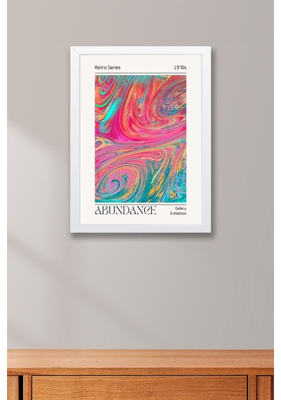 Abundance Çerçeveli Tablo Retro Series Bolluk Bereket Aura Enerji Renkleri
