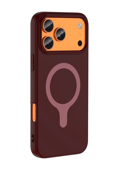 İphone 18 Pro Kılıf M-safe Şarj Özellikli Zore Aris Silikon Kapak - Mürdüm