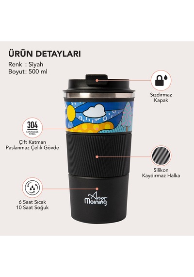Any Morning Ba21549 Termos Mug Siyah