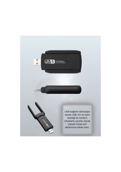 Usb Wifi Adaptör 1200 Mbps Hız - Glst9609-9162