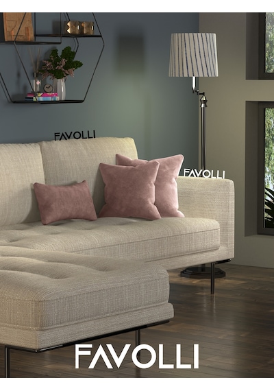 Kadife Dokulu Türk Gülü Rengi Kırlent Kılıfı Dream Serisi Punch Için Uygun Gizli Fermuar Türk Gülü