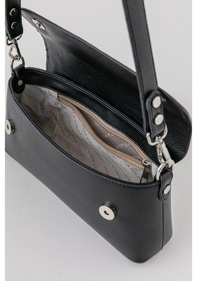 Just Polo Kadın Zoya Model Yumuşak Deri Görünümlü Omuz Çantası Ve Çapraz Askılı Baget Çanta Siyah 37924683