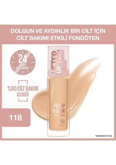 New York Lifter Niasinamid Ve Hyalüronik Asit İçeren Aydınlatan Fondöten - 118 0
