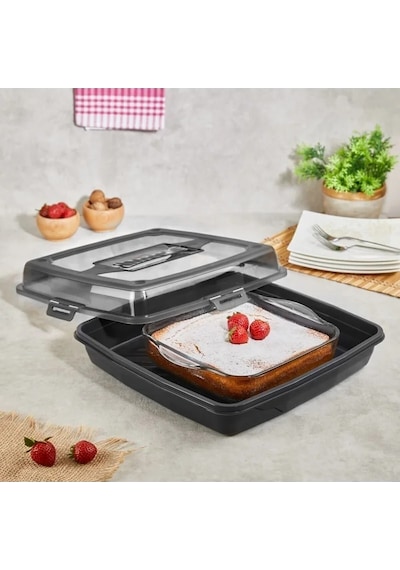 Joy 4 Taraf Kilitli Kek Börek Borcam Saklama Kabı Royaleks-gp-131