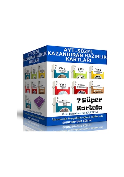 Ayt-Sözel Hazırlık Kartları 8 Kartela