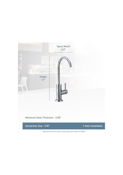 Moen S5530bl Sip Modern Soğuk Su Mutfak İçecek Musluğu Opsiyonel Diğer