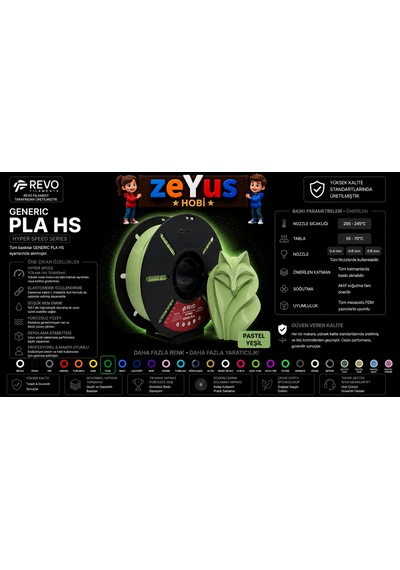 Generic Pla Hs Hyper Speed Filament Pastel Yeşil 1.75 Mm 1000 Gr