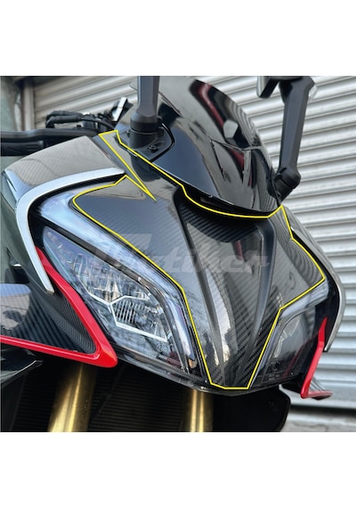 Cf Moto 450sr Far Yanı Ve Ön Kafa Derin Karbon Kaplama Modeli