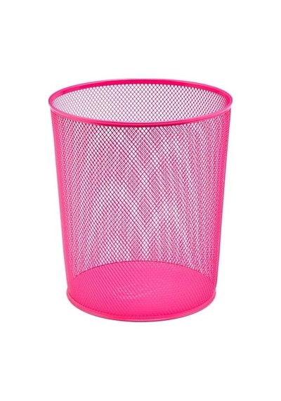 Tam Delikli Çöp Kovası Pembe 10l Siyah