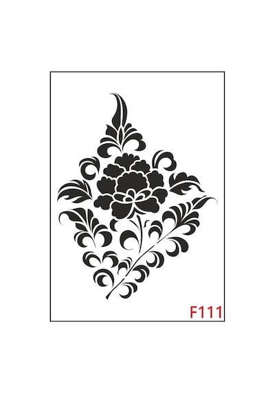 Çiçek Desen Stencil Şablon 21X30 F-111