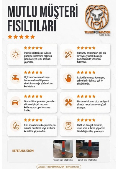 Ayarlanabilir Tazyikli Hortum Ucu Profesyonel Sprey Püskürtme Başlığı, Bahçe Sulama Ve Araba Yıkama Aparatı 721539